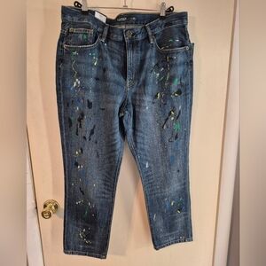 Ralph Lauren Paint Splatter Girlfriend Jeans - Size 14